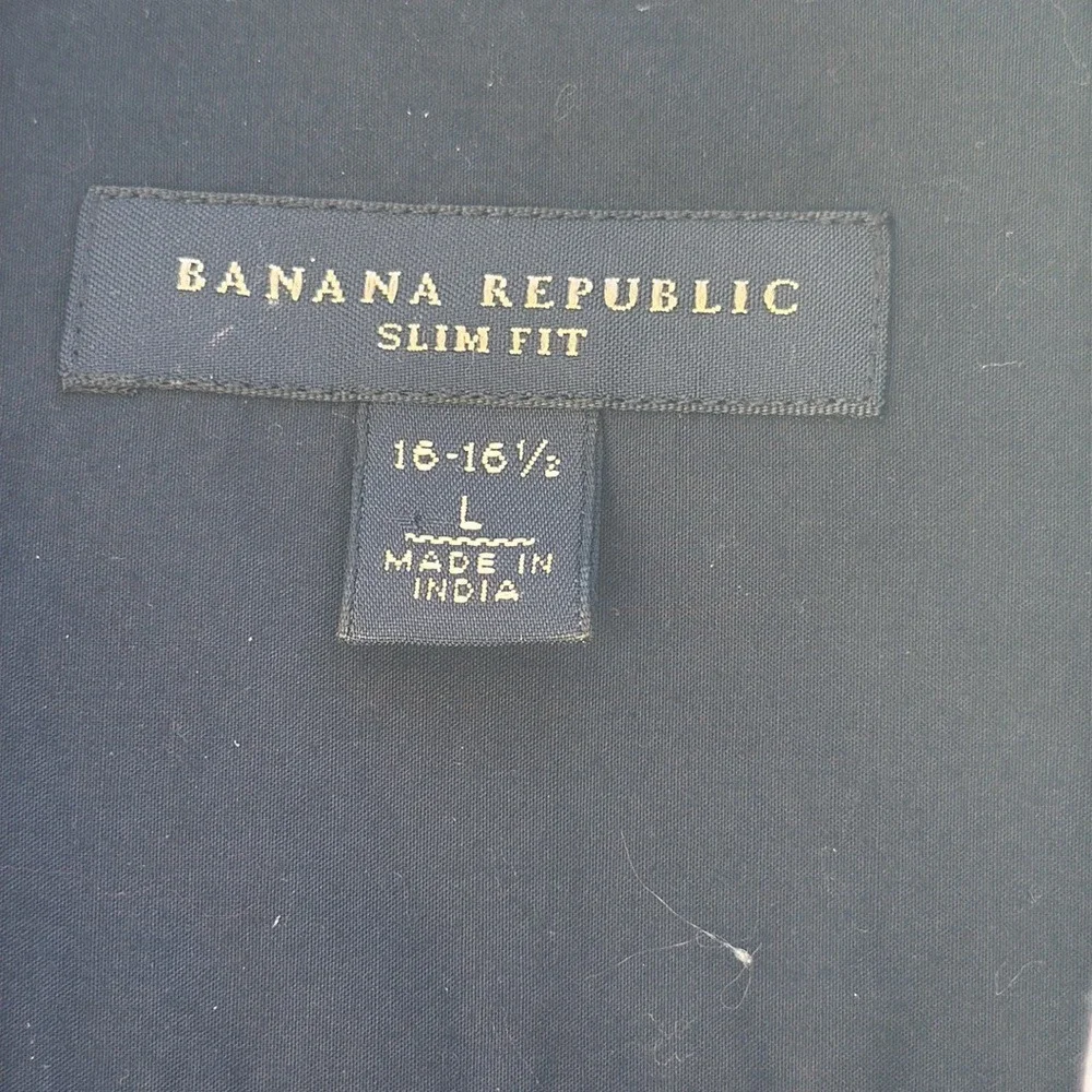 BANANA REPUBLIC-Men's Slim Fit. Black/White/Grey, Button Down,‎ Long Sleeve.